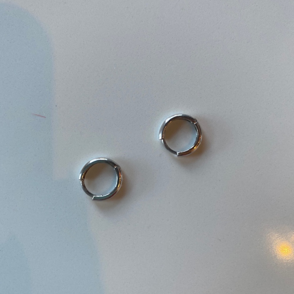 Sterling silver huggies